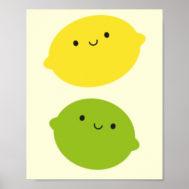 Kawaii Lemon & Lime Poster (Front)