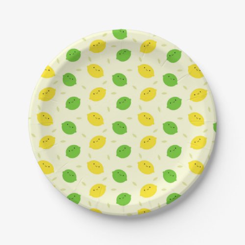 Kawaii Lemons  Limes Paper Plates
