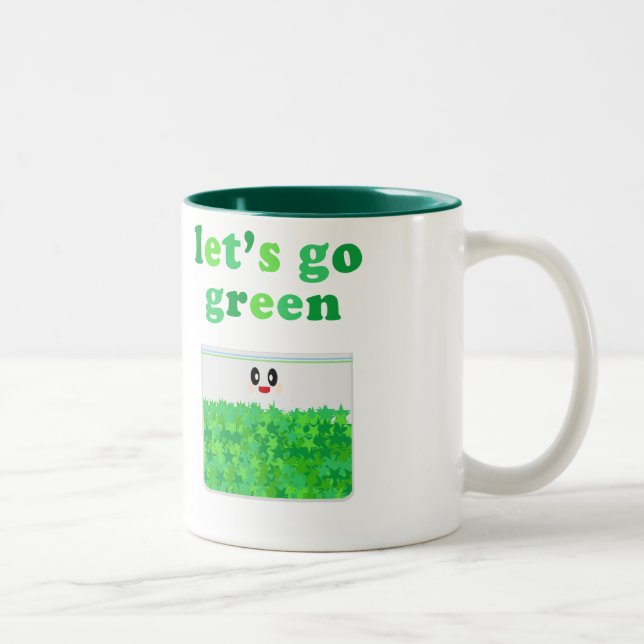KAWAII LET'S GO GREEN POT MUG (Right)