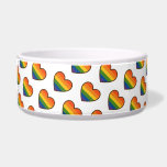 Kawaii LGBTQ  Pride Heart Bowl<br><div class="desc">Celebrate love and diversity with this adorable Kawaii-style heart sticker! Designed in the six vibrant colors of the LGBTQ Pride flag, this heart symbolizes inclusivity, joy, and pride. The sticker border adds an extra touch of charm, making it perfect for decorating notebooks, laptops, water bottles, and more. A fun and...</div>