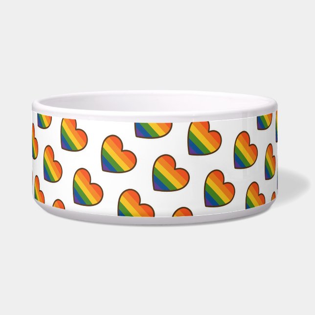 Kawaii LGBTQ+ Pride Heart Bowl (Front)