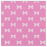 Kawaii Light Pink Bows on Dark Pink Fabric
