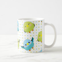 Kawaii Lineolated Parakeet Mug