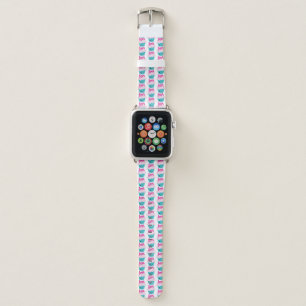Kawaii Love Cupcake Mint Pink Pattern Valentines Apple Watch Band