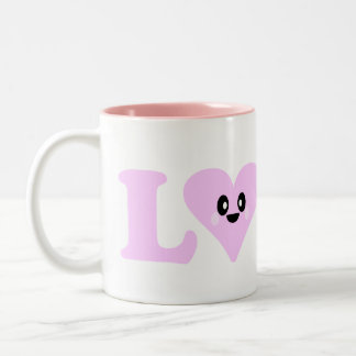 KAWAII LOVE HEART PINK MUG
