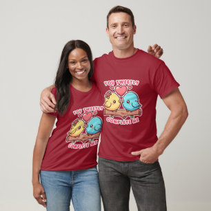Kawaii Lovebirds - You Tweetly Complete me T-Shirt