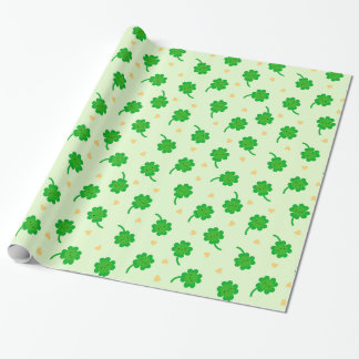 Kawaii Lucky Clover Wrapping Paper
