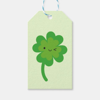 Kawaii Lucky Four Leaf Clover Gift Tags