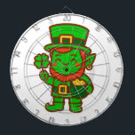 Kawaii Lucky Leprechaun Dart Board<br><div class="desc">Introducing an ultra-charming Kawaii-style leprechaun brought to life in vivid, high-intensity colors! With a joyful twinkle in his big glossy eyes, this magical character holds a golden pot and a vibrant four-leaf clover, radiating positivity and playful mischief. Designed with rounded shapes and a soft greyish-white backdrop, this design balances colorful...</div>
