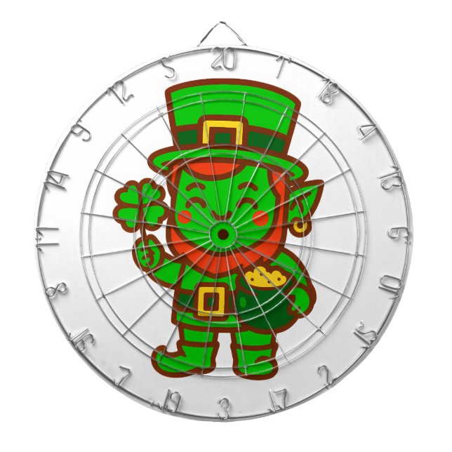 Kawaii Lucky Leprechaun Dart Board (Front)