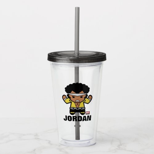 Kawaii Luke Cage Flexing Acrylic Tumbler