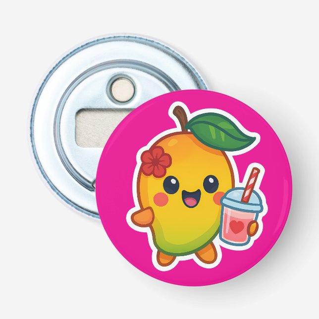 Kawaii Mango – Sweetheart Fruit with Heart Smoothi Bottle Opener (Front)