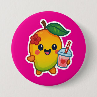 Kawaii Mango – Sweetheart Fruit with Heart Smoothi Button