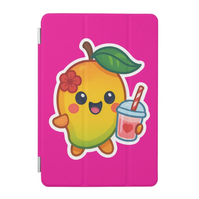 Kawaii Mango – Sweetheart Fruit with Heart Smoothi iPad Mini Cover (Front)