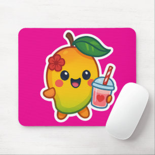 Kawaii Mango – Sweetheart Fruit with Heart Smoothi Mouse Pad