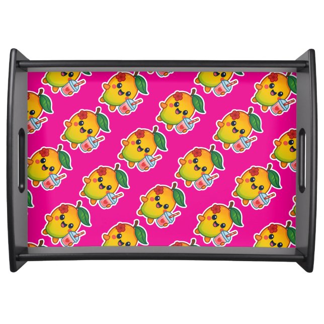 Kawaii Mango – Sweetheart Fruit with Heart Smoothi Serving Tray (Front)