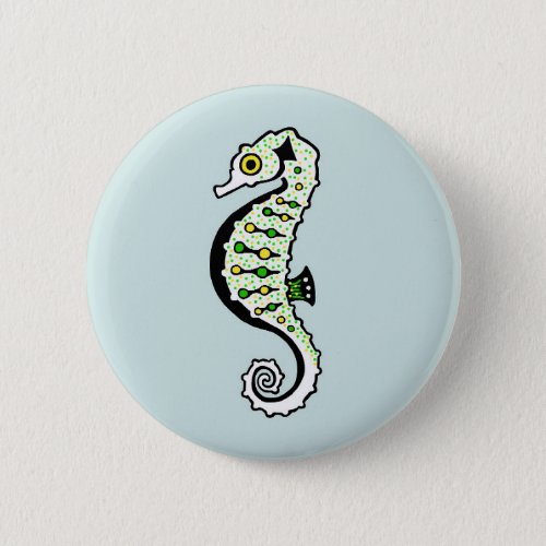 Kawaii _ Marine SEAHORSES _ Wildlife _ Sea spray  Button