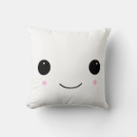 Kawaii Marshmallow Smile Pillow at Zazzle