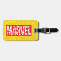 Kawaii Marvel Logo With Super Hero Pattern Bag Tag