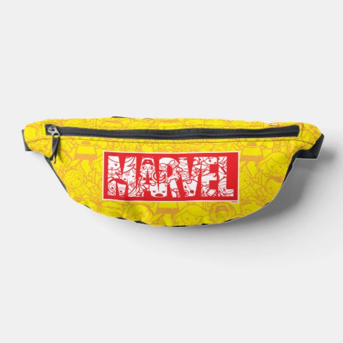 Kawaii Marvel Logo With Super Hero Pattern Fanny Pack