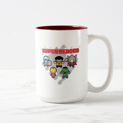 Kawaii Marvel Super Heroes Two_Tone Coffee Mug