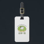 Kawaii Matcha Cat Donut Japanese Luggage Tag<br><div class="desc">Travel in kawaii style with this adorable matcha cat luggage tag! Featuring a winking cat cozily nestled in a green tea donut and the cheeky phrase “Donut disturb my tea time, ” this pastel tag adds a dose of sweetness to any suitcase, backpack, or travel case. Perfect for Japan lovers,...</div>
