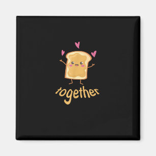 Kawaii Matching Couple Peanut Butter Jelly Better Magnet