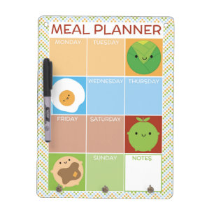 Kawaii Meal Planner Dry Erase Board