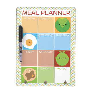 Kawaii Meal Planner Dry Erase Board