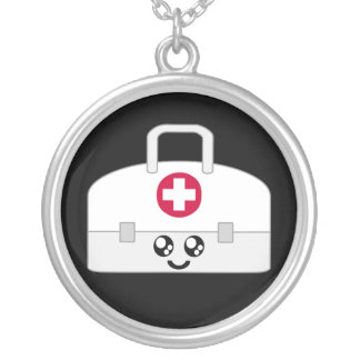 Kawaii Medical Nurse Bag Sterling Silver Necklace