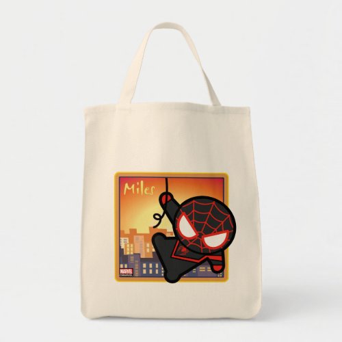 Kawaii Miles Morales City Sunset Tote Bag
