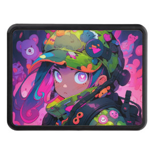 Kawaii Military Hunter Camouflage Heart Eyes Anime Hitch Cover