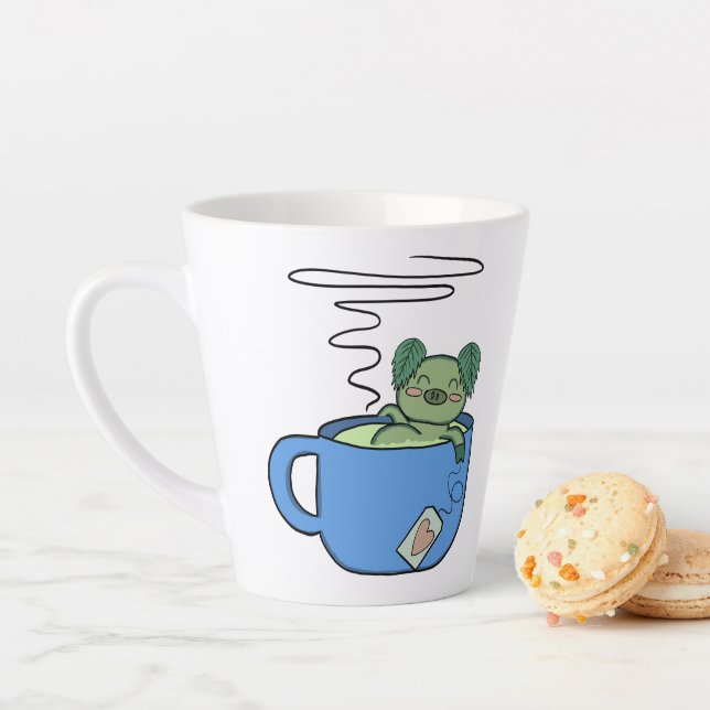 Kawaii Mint Pig Mug (In Situ)