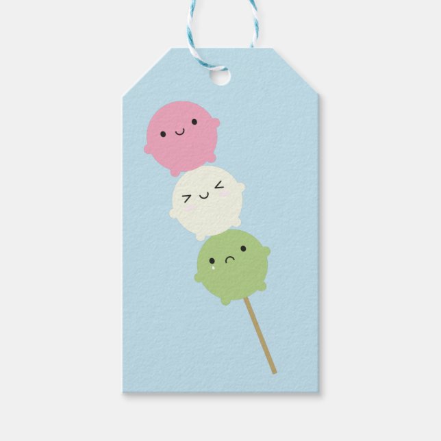 Kawaii Mochi Dango Gift Tags (Front)