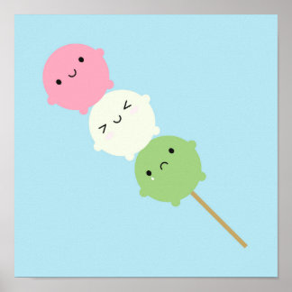 Kawaii Mochi Dango Poster