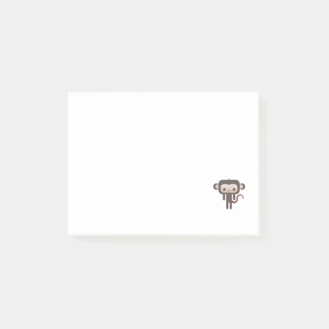 Kawaii monkey post-it notes (Front)