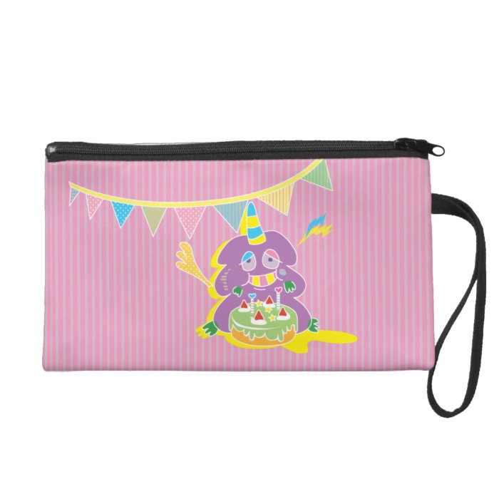 Kawaii Monster cake. Wristlet Clutches