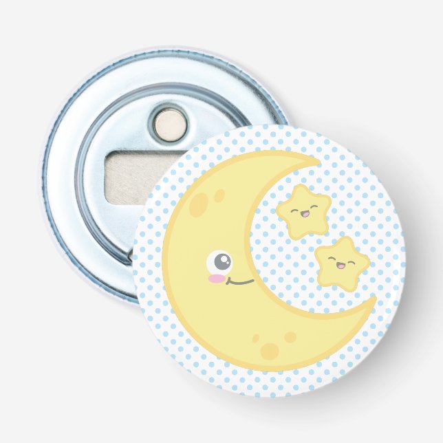Kawaii Moon and Stars Bottle Opener (Front)