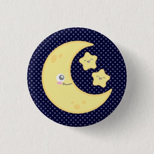 Kawaii Moon and Stars Button