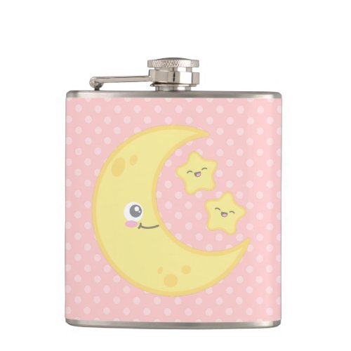 Kawaii Moon and Stars Flask