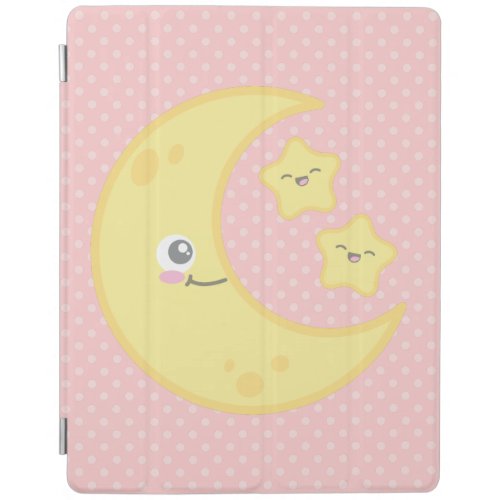 Kawaii Moon and Stars iPad Case