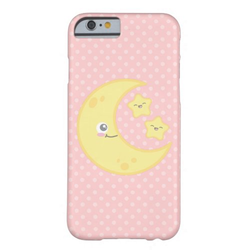 Kawaii Moon and Stars iPhone Case