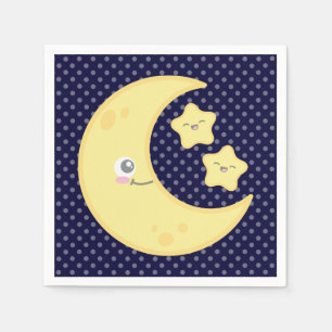 Kawaii Moon and Stars Napkins