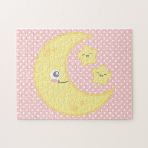 Kawaii Moon and Stars Puzzle