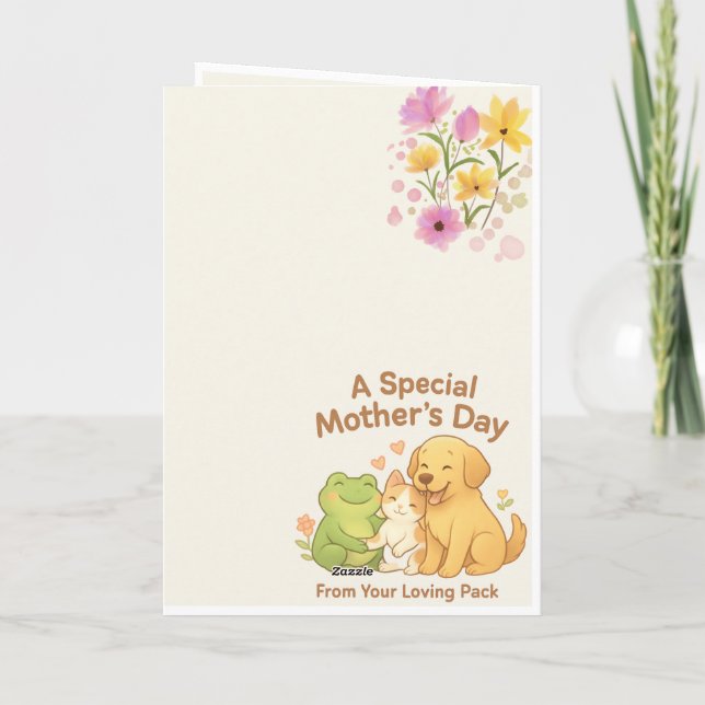 Kawaii Mother's Day Card - From The Pack (Back)