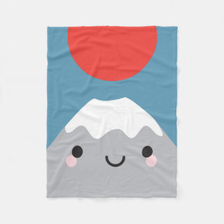 Kawaii Mt Fuji San Fleece Blanket