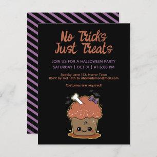 Kawaii Muffin Halloween Party  Postcard