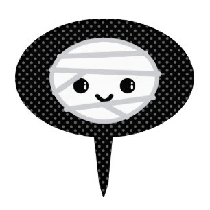 Kawaii Mummy Cake Topper