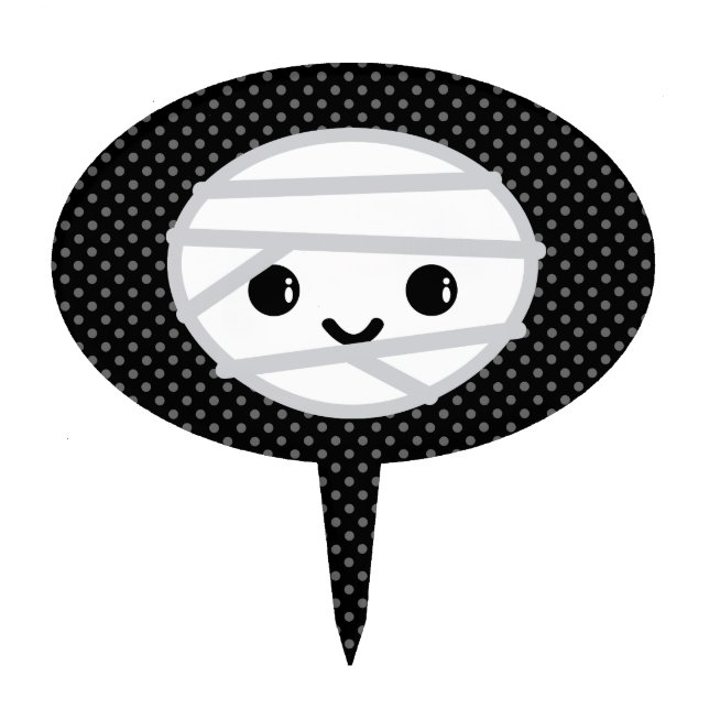Kawaii Mummy Cake Topper (Front)