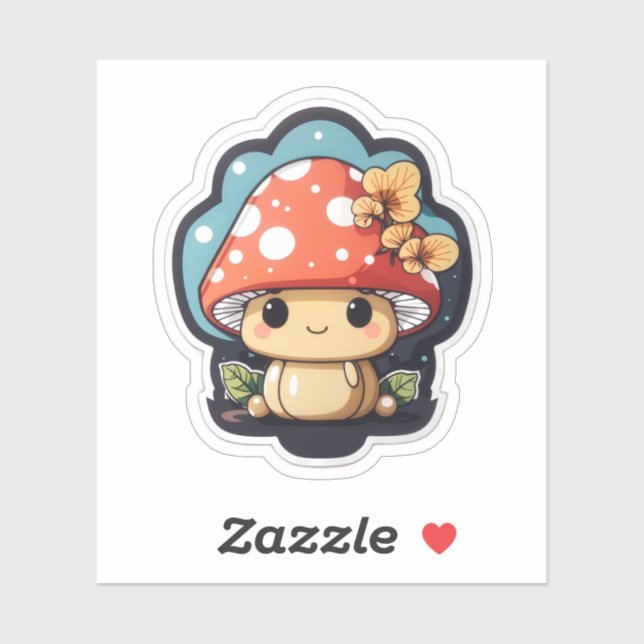 Kawaii mushroom cute graphic sticker (Sheet)